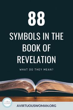 an open book with the title 86 symbols in the book of revaletion what do they mean?