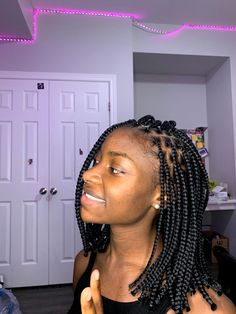 Jada Hairstyles, Short Knotless Box Braids, Knotless Braids Bob, Knot Less Braids