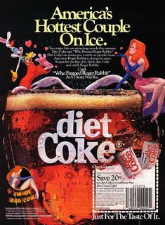 an advertisement for diet coke featuring ariel the mermaid