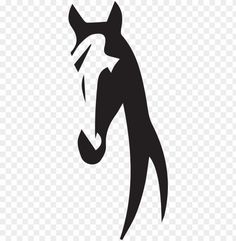 a black and white horse head on a transparent background