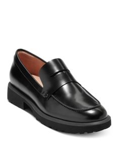 Cole Haan Women's Geneva Slip On Penny Loafer Flats Cole Hann, Cole Haan Women, Black Loafers, Penny Loafer, Black Box, Penny Loafers, Black Flats, Geneva, Loafers For Women