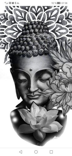 an image of buddha with flowers in her hair