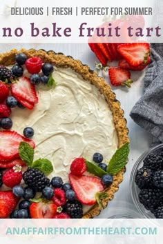 Fruit Cream Tart, Easy No Bake Tart Recipes, Fruit Tart Recipe Easy Cream Cheeses, Wegmans Fruit Tart Recipe, Fruit Pizza Graham Cracker Crust, Fruit Tart Recipe Easy Puff Pastries, Summer Fruit Tart Recipe, Easy Fruit Tart Recipe Simple, Fruit And Cream Pie