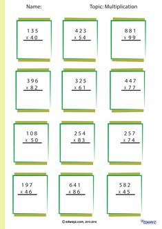 printable worksheet to help students learn how to multiplye numbers in addition