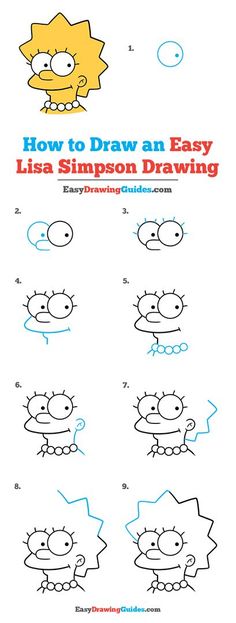 how to draw an easy cartoon character from the simpsons series, with instructions for drawing