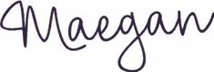 the word megagan written in cursive writing