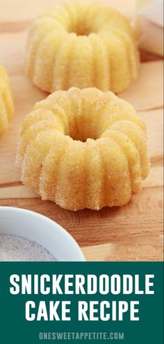 there is a cake that has been cut in half and placed on a cutting board with the words, snickkerdoodlele cake recipe