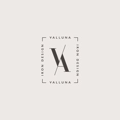 the logo for valiuna design studio, which is located in an area that has been