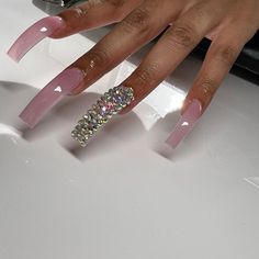 Medium Long Acrylic Nails Square, 90s Curved Nails Medium, Natural Curved Nails, Curved Coffin Nails, Cute Square Acrylic Nails Medium, Medium Curved Acrylic Nails, Pink Curved Nails, Basic Long Acrylic Nails, Curved Nails Acrylic