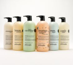 Enjoy six of philosophy's best scents each season has to offer with this bubble through the year collection -- to keep you bubbling all year long! Cleanse yourself head to toe with hydrating shower gel. Multitasking and multisensorial, philosophy's shower gel can be used as a shampoo, shower gel, bubble bath, and/or hand soap. It's formulated to cleanse skin and hair in a cushion of hydration while leaving skin clean and soft.\n\nHow do I use it: As a shampoo, apply to wet scalp and hair. Lather Philosophy Shower Gel, Best Scents, Philosophy Beauty, Philosophy Products, Bath Stuff, Fancy Hands, Sephora Skin Care, Shower Stuff, Smell Goods