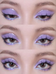 Drag Make-up, Makeup Tip, Doll Eye Makeup, Purple Makeup, Pinterest Makeup