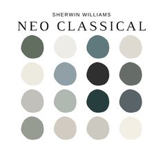 the book cover for shewin williams's neo classical