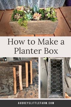 how to make a planter box