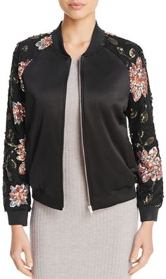 Endless Rose Floral Sequin Bomber Jacket on Shopstyle. Fall Trends Women, Floral Print Jacket, Women Blouses Fashion, Floral Jacket, Edgy Fashion, Jacket Outfits, Women's Jacket, Batik