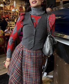 Check Skirt, Winter Capsule Wardrobe, Quirky Fashion, Eclectic Style, Vintage Glamour, Winter 2024, Kilt, Fall 2024, Preppy Outfits