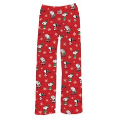 Brief Insanity Peanuts Holiday Snoopy Red Lounge Pants for only USD 29.99 | Hallmark Red Pajama Pants, Shop Christmas Decorations, Red Lounge, Christmas Pj Pants, Christmas Pj, Cozy Slippers, Santa Suits, Christmas Pjs, Holiday Pajamas