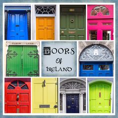 the doors of ireland are all different colors and sizes, but there is no image to describe