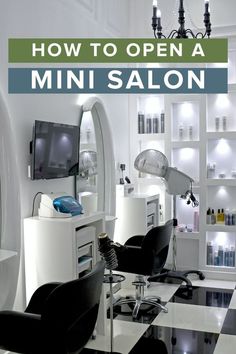 a salon room with black and white checkered flooring