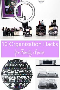 10 Organization Hacks for Beauty Lovers Makeup Organizing Hacks, Makeup Organizing, Makeup Vanities, Pretty Homes, Duochrome Eyeshadow, Organization Station, Makeup Organization Diy, Hacks Beauty