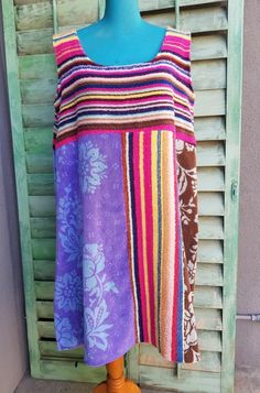 Vintage Towel Dress, Upcycled Towel Dress, 70s Towel Dress, Hippiewild, Terrycloth Dress , Beach Cover Up, Repurposed Towel Dress, Handmade - Etsy Towel Dress, Vintage Towels, Dress 70s, Palm Desert, Dress Handmade, Dress Beach, Beach Covers, Terry Cloth, Towels