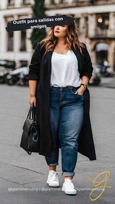 Winter Outfits Plus Size Curvy, Dress Thinner, Curvy Winter Outfits, Curvy Casual Outfits, Outfits Gorditas, Mommy Outfits, Chubby Fashion, Look Plus Size, Curvy Girl Fashion