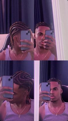 #braidsformen #braids #blackmen #cornrows #cornrowswithbeads Cornrow Ideas Men, Men’s Braids With Fade Back, Puzzle Piece Parts In Hair, Dyed Cornrows Men, Y2k Cornrows, White Guy Cornrows, Guy Cornrows Braids, Star Cornrows, Shai Gilgeous Alexander Braids