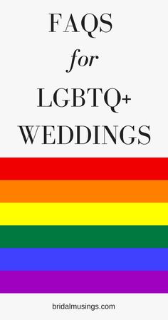 the words faqs for lgbt and wedding