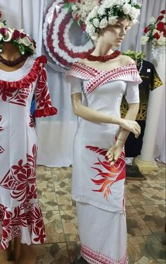 Hawaiian Dress Traditional, Puletasi Styles Samoa Design, Puletasi Styles Samoa, Islander Dresses, Hula Outfit