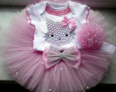 Hello Kitty Outfit, Kitty Outfit, Diy Baby Clothes, Birthday Tutu Outfit, Hello Kitty Party, Hello Kitty Birthday, Outfit Pink