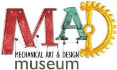 the logo for mechanical art and design museum