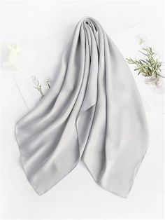 Minimalist Solid Bandana | SHEIN USA Scarf Ideas, Put On, Ootd, Collage, Pins