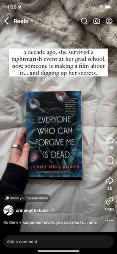 someone is reading the book everyone who can prove me is dead by jenny hollader