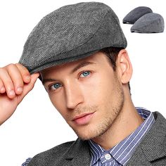 PRICES MAY VARY. ★【Adjustable, Warm】Designed with adjustable belt inside the sweatband, adjust the size to fit your head perfectly. These flat cap are popular, warm and nice hats in the winter, good quality with great price for 2 pack. As a christmas gift for husband or dad, your men will love these hats. Providing 2 versions mens newsboy hat: thin lining fit for autumn, filled quilted lining fit for winter. ★【Material and Function】High quality wool blend tweed fabric, 30% Wool 70% Polyester. Tw Driving Hat, Ivy Hat, Cabbie Hat, Ivy Cap, Men's Vintage Style, Flat Hats, Winter Knit Hats, Cap Mens, News Boy Hat