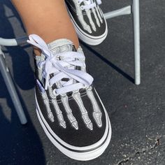 Custom Vans Authentic Skeleton Boney Feet – BlvdCustom