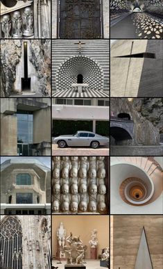 many different images of architecture and buildings