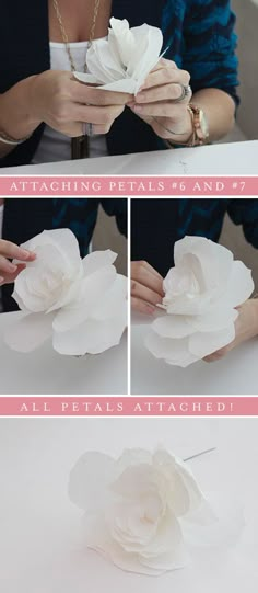 how to make paper flowers that look like they are floating