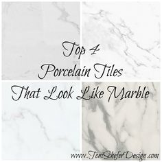 the top four porcelain tiles that look like marble