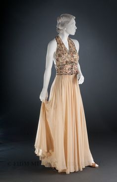 Evening gown  Madeleine Vionnet  c. 1936-1938 Birthday Fashion, 1930s Fashion