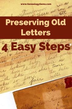 an old letter with the words 4 easy steps