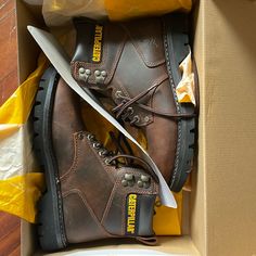 Work Boot, Men’s Size 5 Wide, Never Worn. Caterpillar Second Shift Work Book, Stitched On Soles, Water Resistant Caterpillar Shoes, Shift Work, Work Boot, Work Boots, Caterpillar, Lace Up Boots, Shoe Laces, Water Resistant, Lace Up