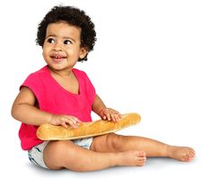 Child Cheerful Studio Portrait Concept | premium image by rawpixel.com Portrait Concept, Children Images, Play Food, Studio Portraits, Bread, Baguette