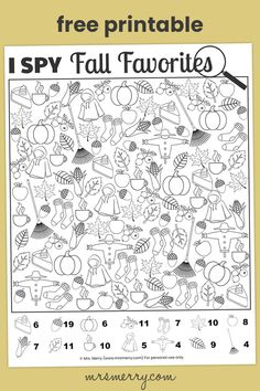 the free printable fall activities for kids