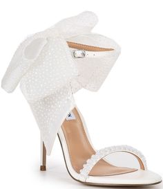 Shop for Steve Madden Benni Pearl Embellished Bow Back Dress Sandals at Dillard's. Visit Dillard's to find clothing, accessories, shoes, cosmetics & more. The Style of Your Life. Pearl Bow Heels, Steve Madden Wedding Heels, Steve Madden Pearl Heels, Wedding Shoes With Bows, Summer Party Heels With Detachable Bow, Elegant Fabric Heels For Spring, Elegant Spring Fabric Heels, Elegant Fabric Heels With Heel Strap, Elegant Fabric Heels For Party