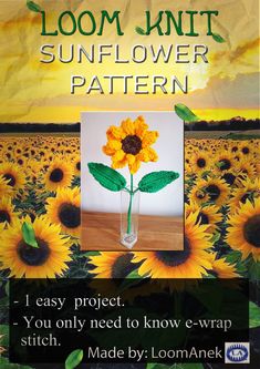 the sunflower pattern has been made by lornanke and is available for purchase