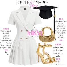 Senior Graduation Outfits, Graduation Outfit Ideas High School, Graduation Outfits For Women, Graduation Outfit Ideas, Cute Professional Outfits, Last Ride