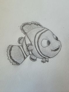 a drawing of a clown fish from finding nemo in disney's finding nemo