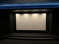 an empty theater room with no people in it