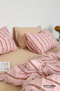 Minimal Stripe Bedding Set / Pink | Best Stylish Bedding | Ever Lasting