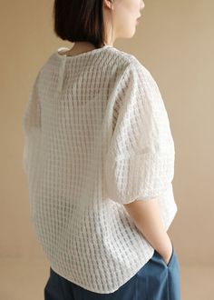 Plus Size White O-Neck Plaid Cotton Blouse Top Half SleeveFabric: Cotton BlendedSize & Fit: Fit: This garment fits true to size.Length: Size XL measures 23.79"from shoulder to hemBust: Great for any cup size. Waist: Loose Fit. Comfortable room throughout midsection.Hip: Loose Fit - room for hips. Hand Wash Cold. Plus Size White, Half Sleeve Tops, Comfortable Room, Cotton Blouse, Cotton Blouses, Nike Outfits, Cup Size, Blouse Top, Half Sleeve