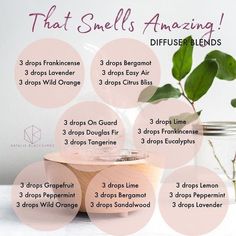 Smell Good Diffuser Blends, Doterra Diffuser Blends House Smells, Eo Blends, Doterra Blends, Doterra Diffuser Blends, Essential Oil Combinations, Aromatherapy Recipes, Doterra Essential Oils Recipes